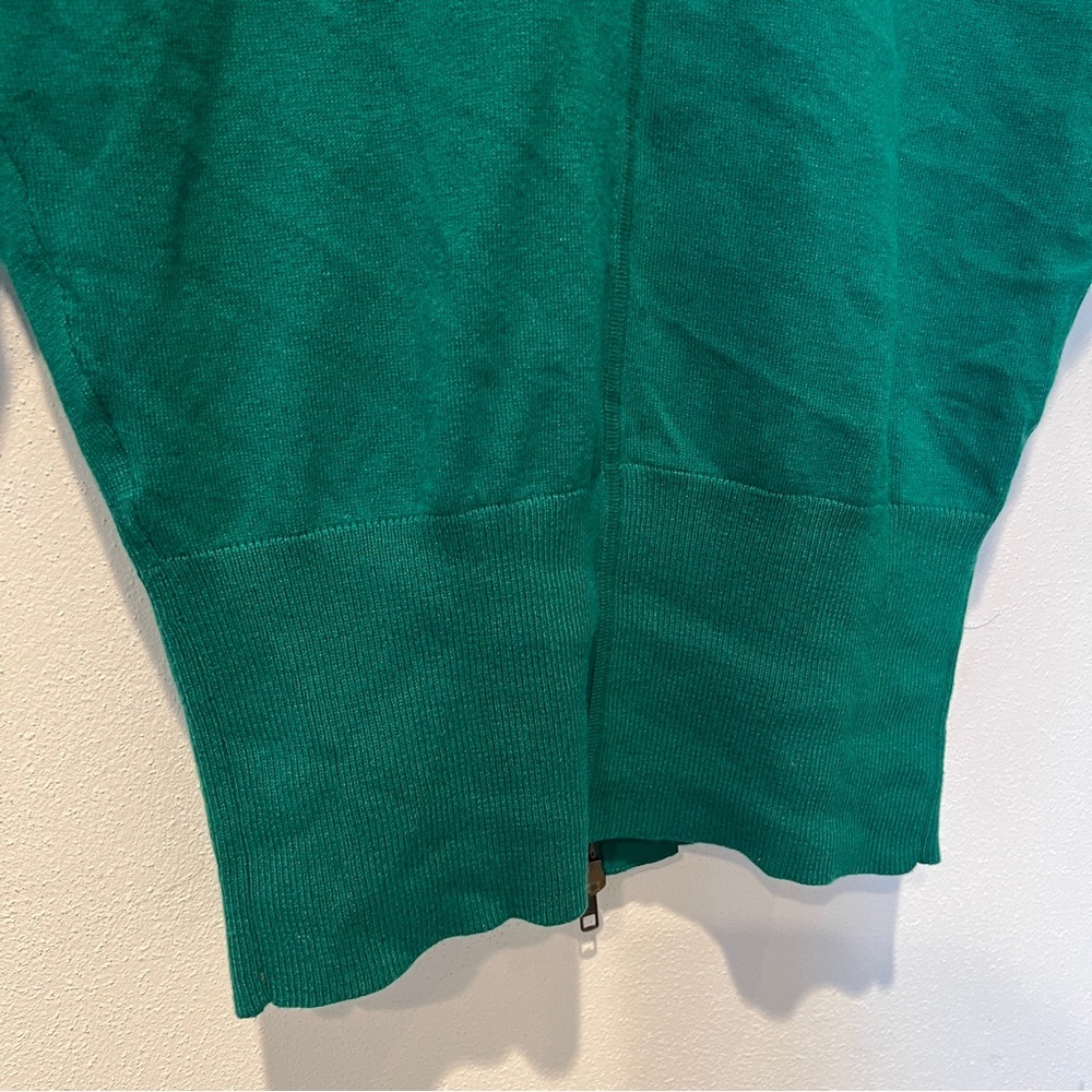 Cabi Banner Sweater Half Sleeve Double Zipper VNeck Knit Cardigan - Picture 11 of 13